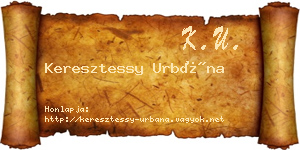 Keresztessy Urbána névjegykártya